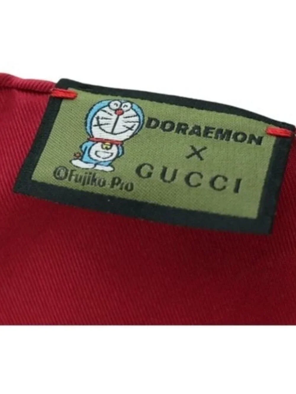 GUCCI Micro GG Doraemon Scarf Silk Beige Auth YKZ755M